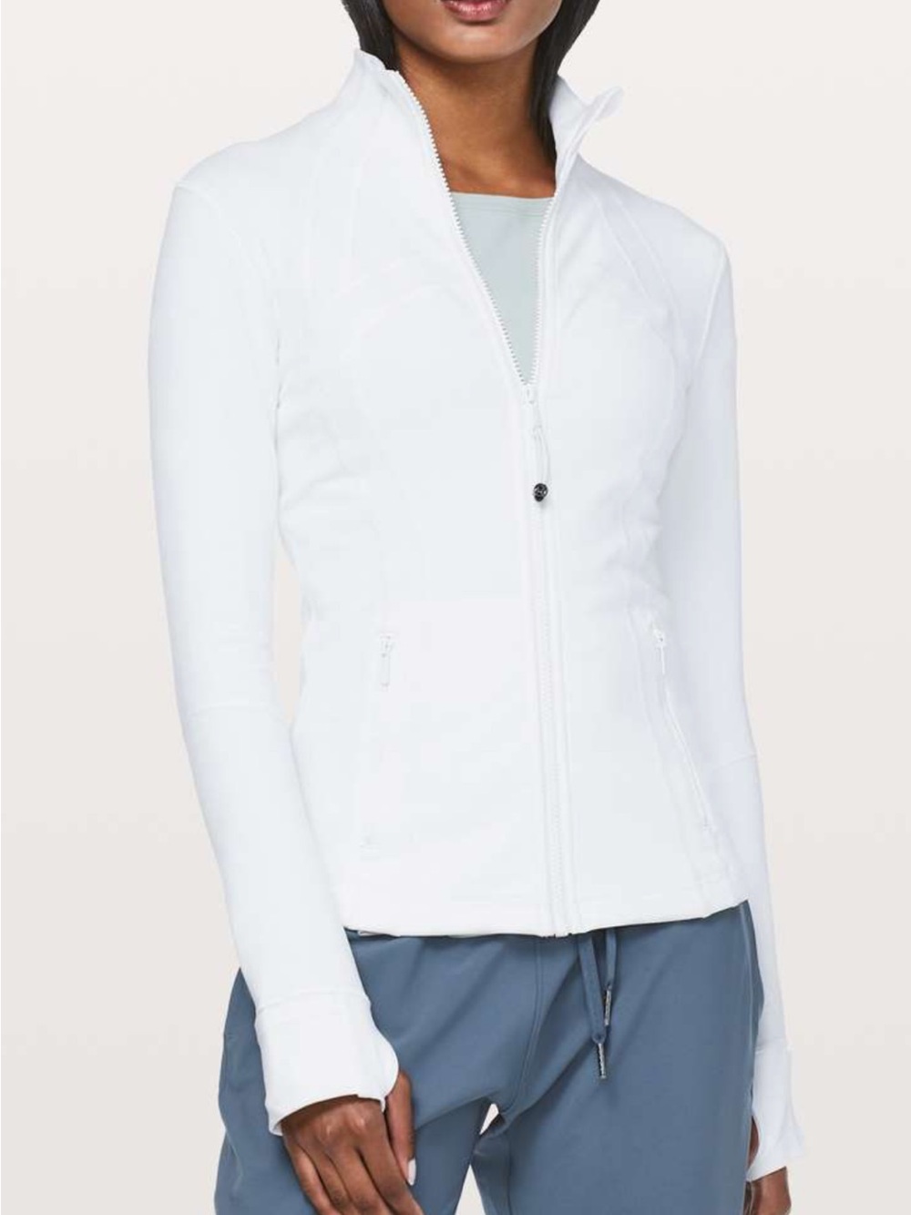 lululemon Define Jacket White Full-Zip Sculpting Jacket, Size 4 W4AWKS